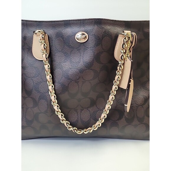 Coach Black and Tan Tote Bag - Picture 3 of 16